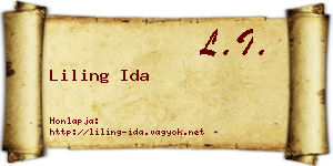 Liling Ida névjegykártya